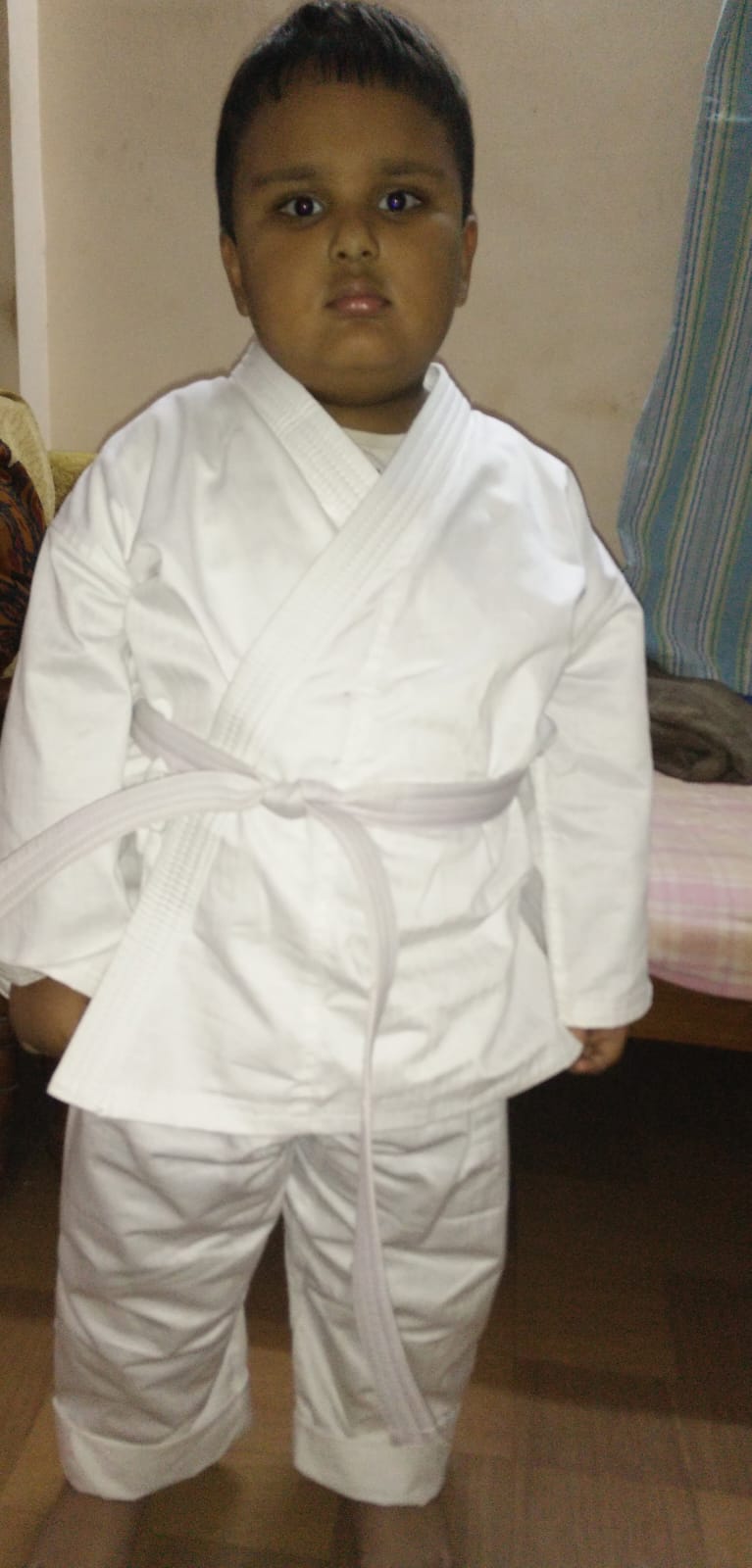 First belt test as a young student